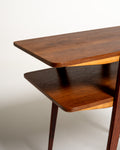 Tavolino a due livelli in teak e mogano, anni ’50