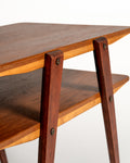 Tavolino a due livelli in teak e mogano, anni ’50