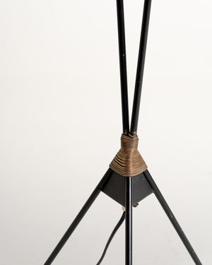 Lampada da terra scandinava con due paralumi, anni ’50