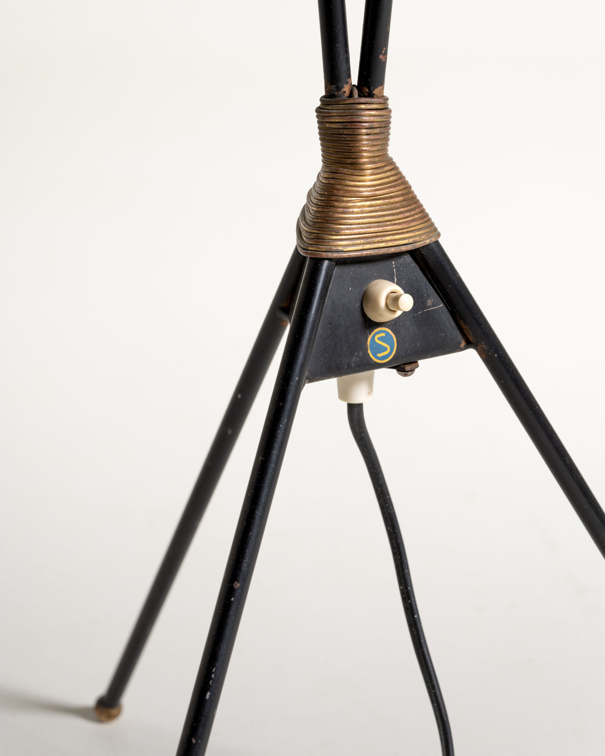 Lampada da terra scandinava con due paralumi, anni ’50