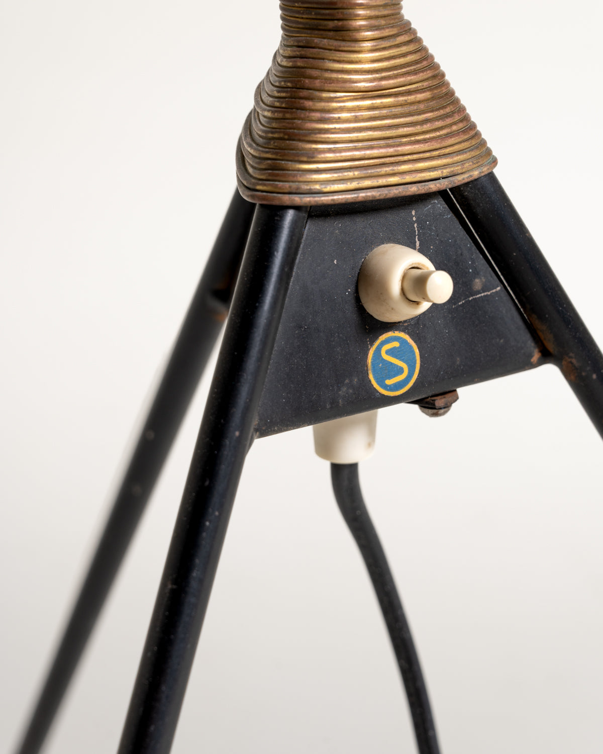 Lampada da terra scandinava con due paralumi, anni ’50