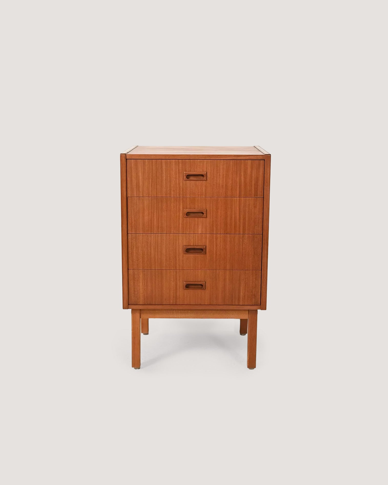 Cassettiera scandinava razionalista in mogano