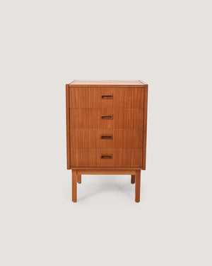 Cassettiera scandinava razionalista in mogano