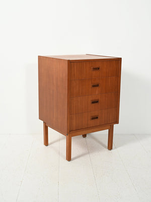 Cassettiera scandinava razionalista in mogano 2