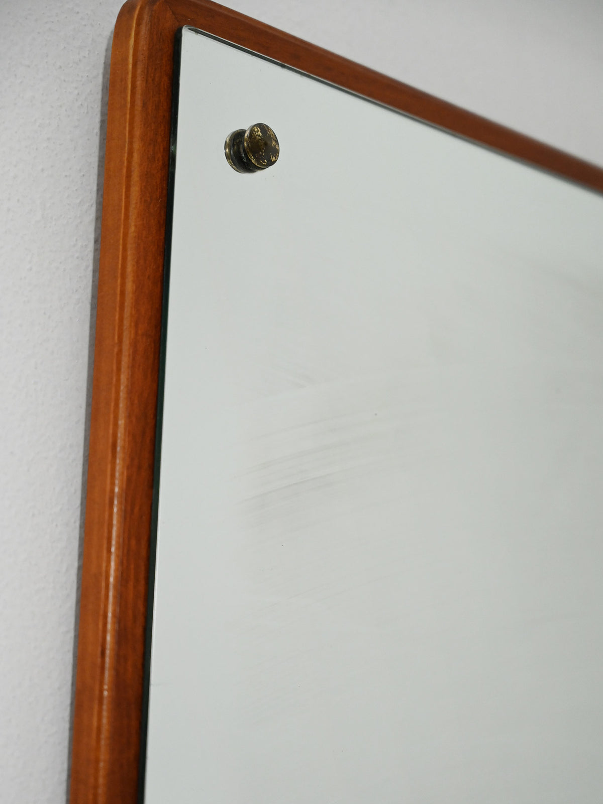 Specchio quadrato anni 60–70 in teak