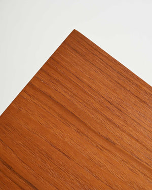 Scrivania scandinava in teak con cassetti mobili, anni '60