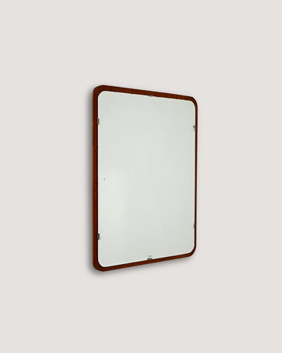 Specchio scandinavo con cornice in teak