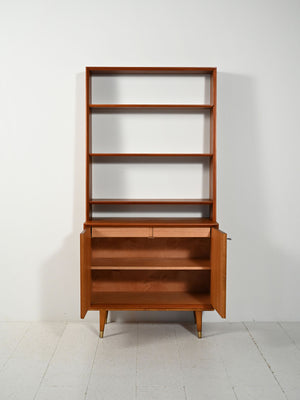 Libreria scandinava con cabinet, anni 50/60 2