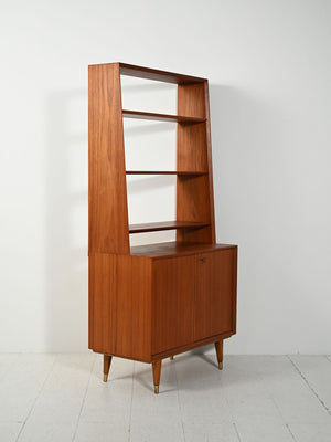 Libreria scandinava con cabinet, anni 50/60 3