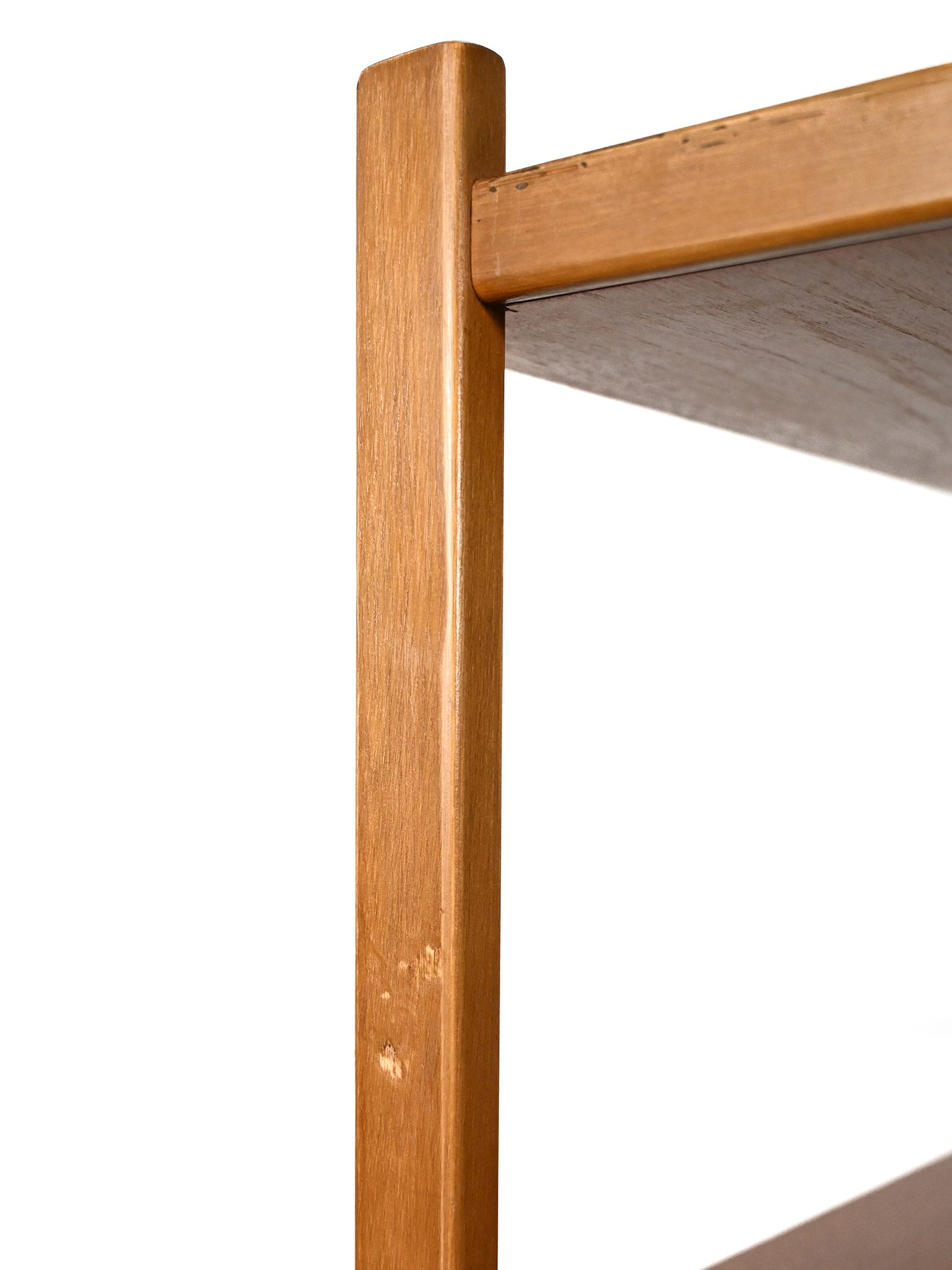 Libreria scandinava in teak con scrivania estraibile