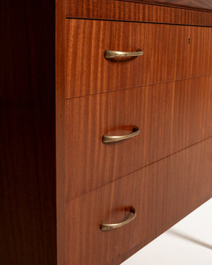 Secretaire scandinavo in mogano, anni ’60