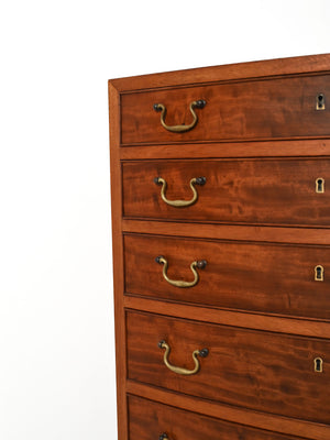 Sestina scandinava in mogano con maniglie in ottone 5