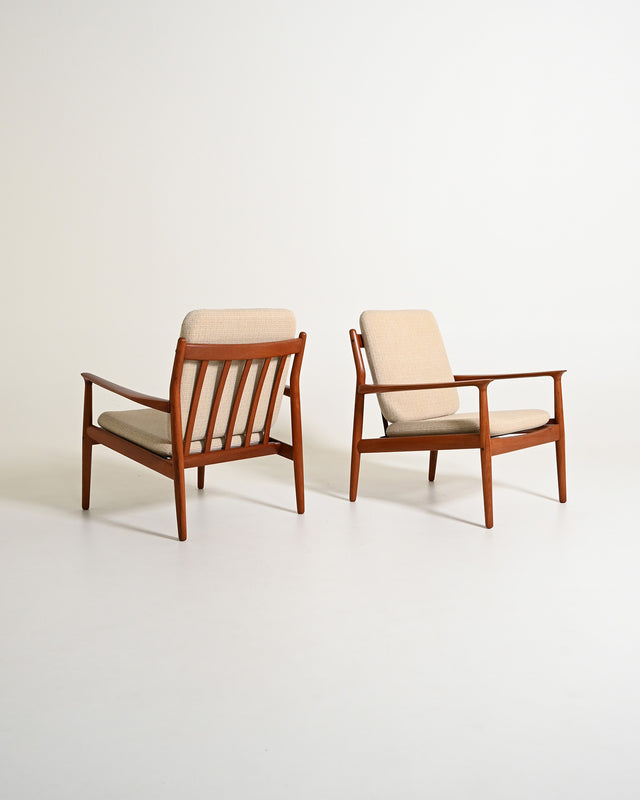 Coppia di poltrone di Grete Jalk per Glostrup Møbelfabrik, anni '60