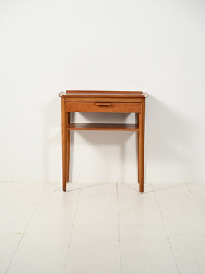 Comodino scandinavo in teak di Bertil Fridhagen 1