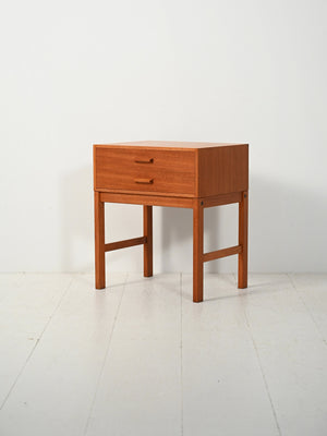 Comodino scandinavo in teak anni ’60 3