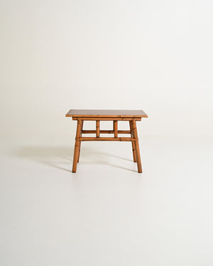 Tavolino in bambù e legno anni '60