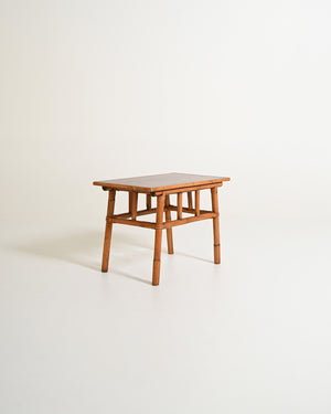 Tavolino in bambù e legno anni '60