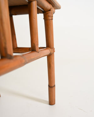 Tavolino in bambù e legno anni '60