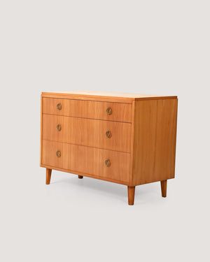 Cassettiera scandinava déco anni ’30–’40 in olmo