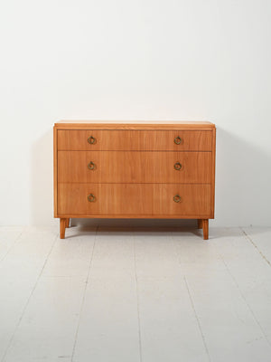Cassettiera scandinava déco anni ’30–’40 in olmo 2