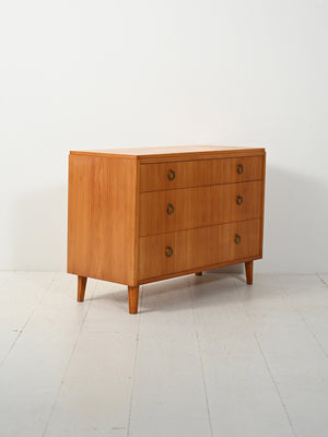 Cassettiera scandinava déco anni ’30–’40 in olmo 3