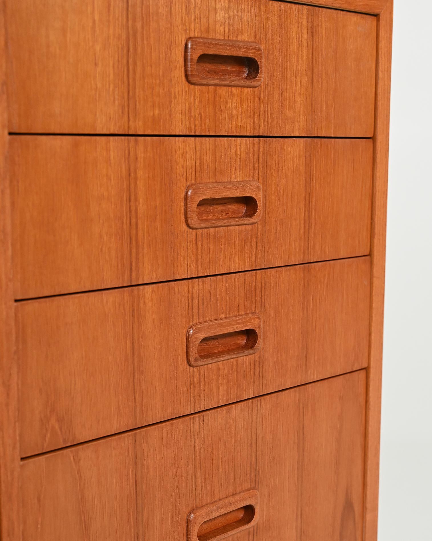 Libreria con scrittoio in teak, produzione scandinava, anni '60