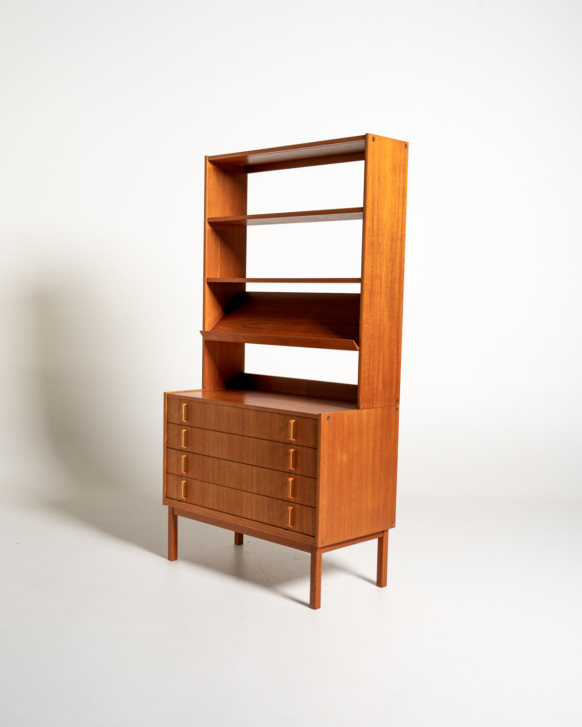 Libreria in teak di Bertil Fridhagen per Bodafors, anni ’50/’60