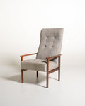 Poltrona scandinava da lettura in teak, anni ’60