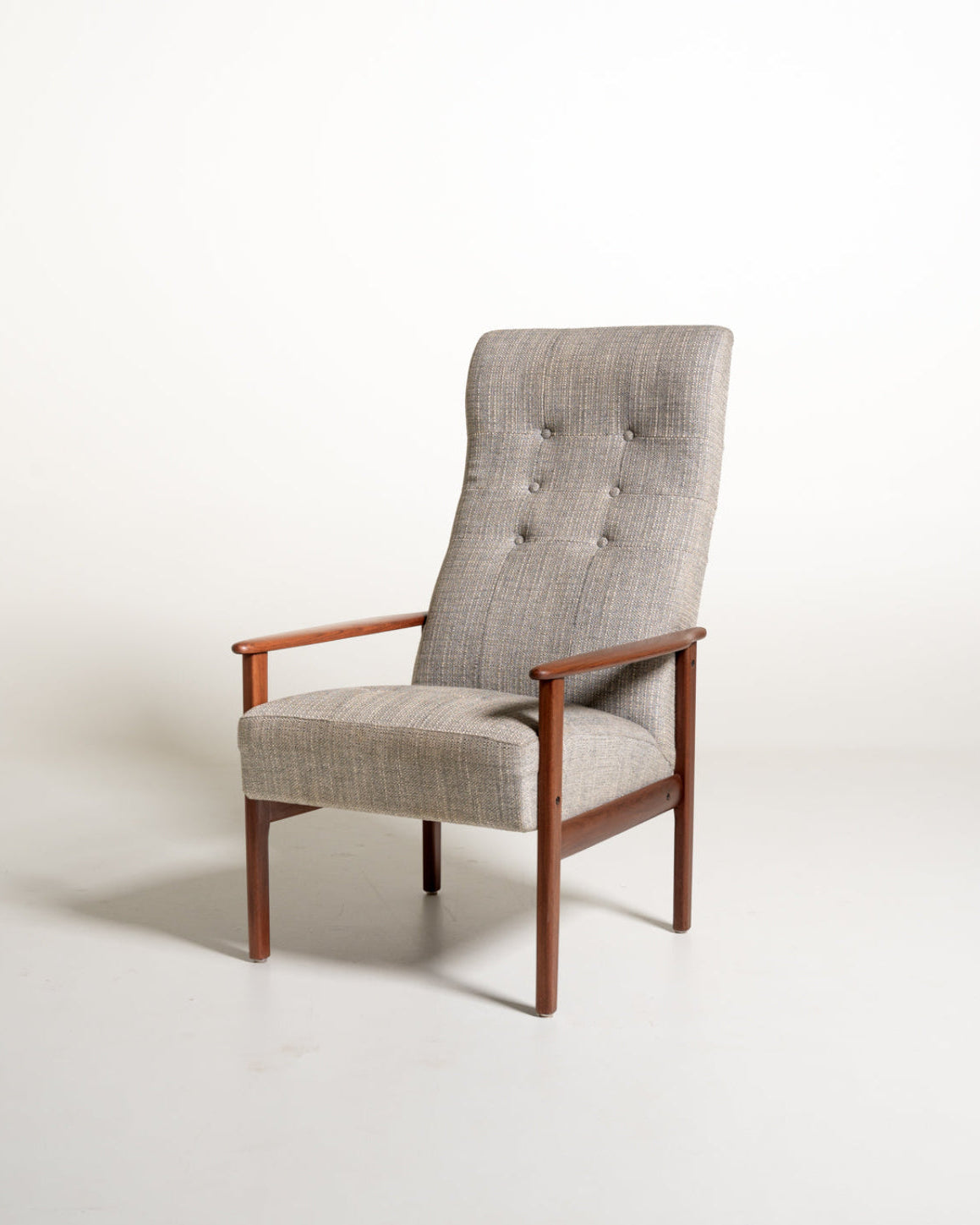 Poltrona scandinava da lettura in teak, anni ’60