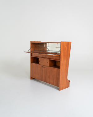 Mobile bar “SK661” in teak di Johannes Andersen per J. Skaaning & Søn, Danimarca, anni ’60