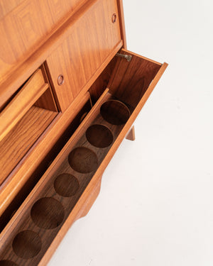 Mobile bar “SK661” in teak di Johannes Andersen per J. Skaaning & Søn, Danimarca, anni ’60