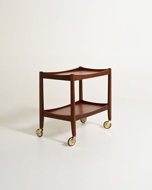 Carrello scandinavo in teak, anni '60