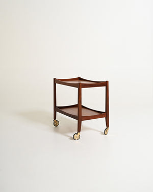 Carrello scandinavo in teak, anni '60