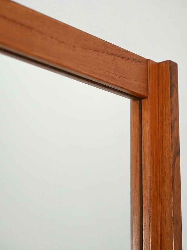 Specchio scandinavo in teak anni Sessanta