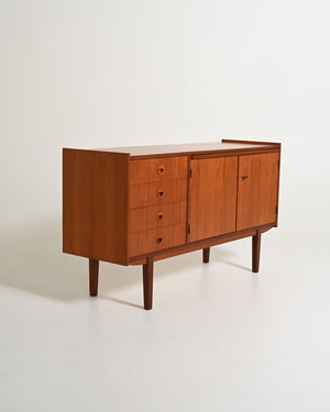 Sideboard scandinavo in teak con piano estraibile, anni '60