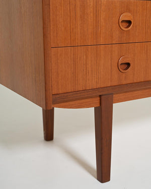 Sideboard scandinavo in teak con piano estraibile, anni '60