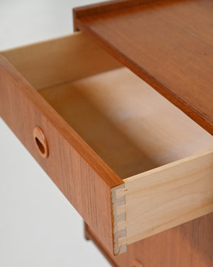 Sideboard scandinavo in teak con piano estraibile, anni '60