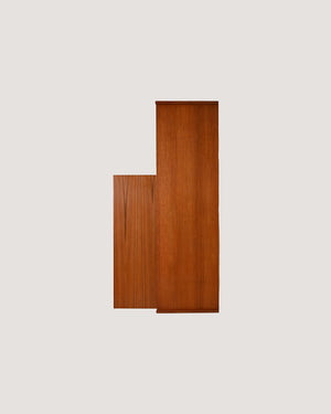 Sideboard scandinavo in teak con piano estraibile, anni '60