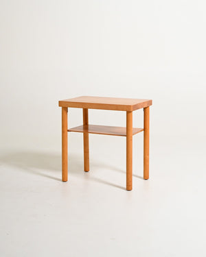 Tavolino scandinavo con mensola, anni '50
