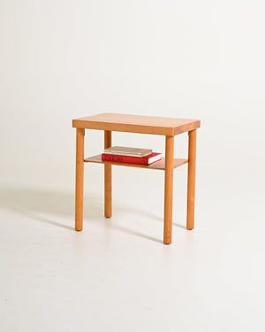 Tavolino scandinavo con mensola, anni '50