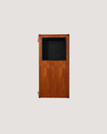 Panca scandinava con vano portapiante in teak, anni '60
