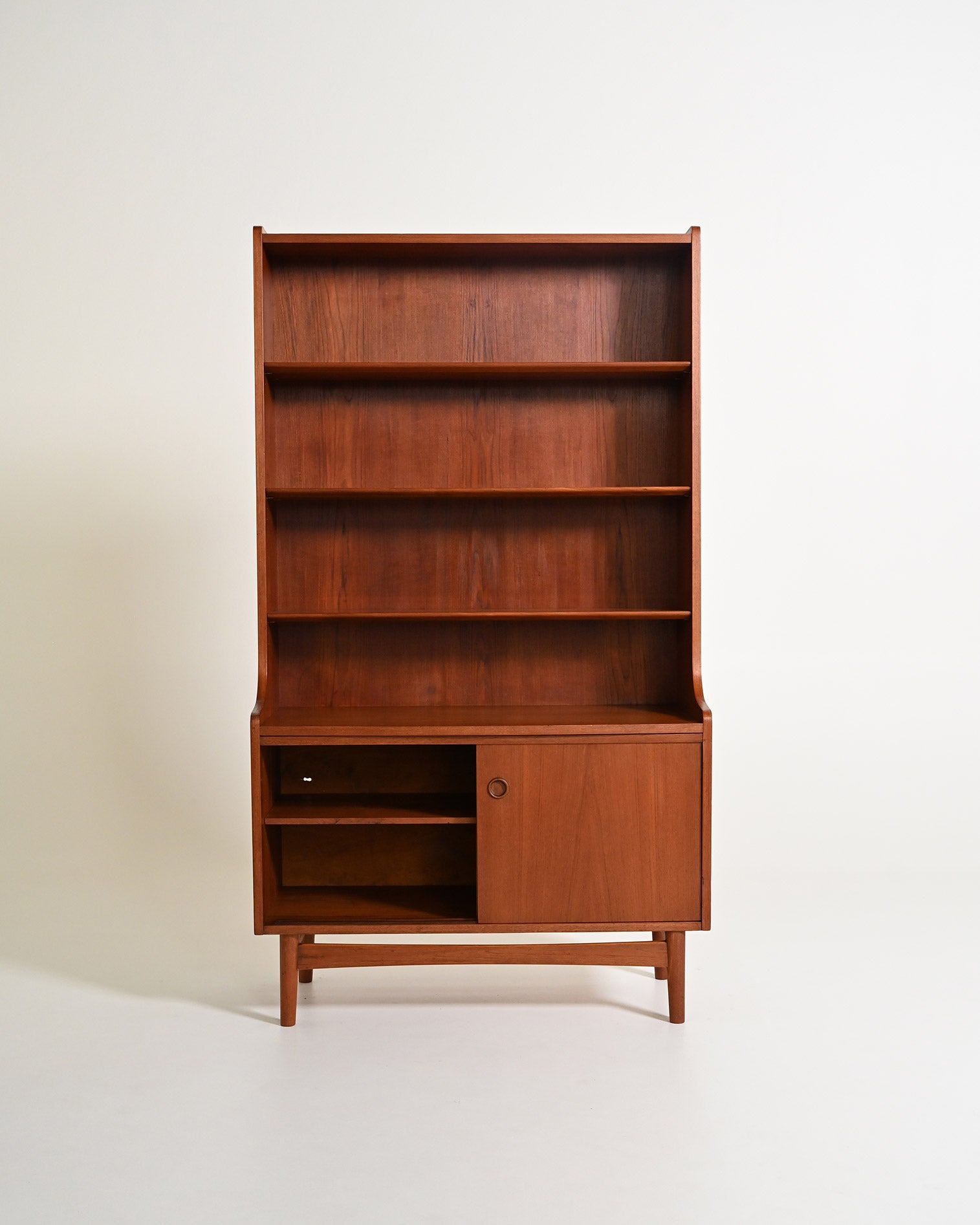 Libreria in teak di Johannes Sorth per Bornholms Møbelfabrik, anni '60