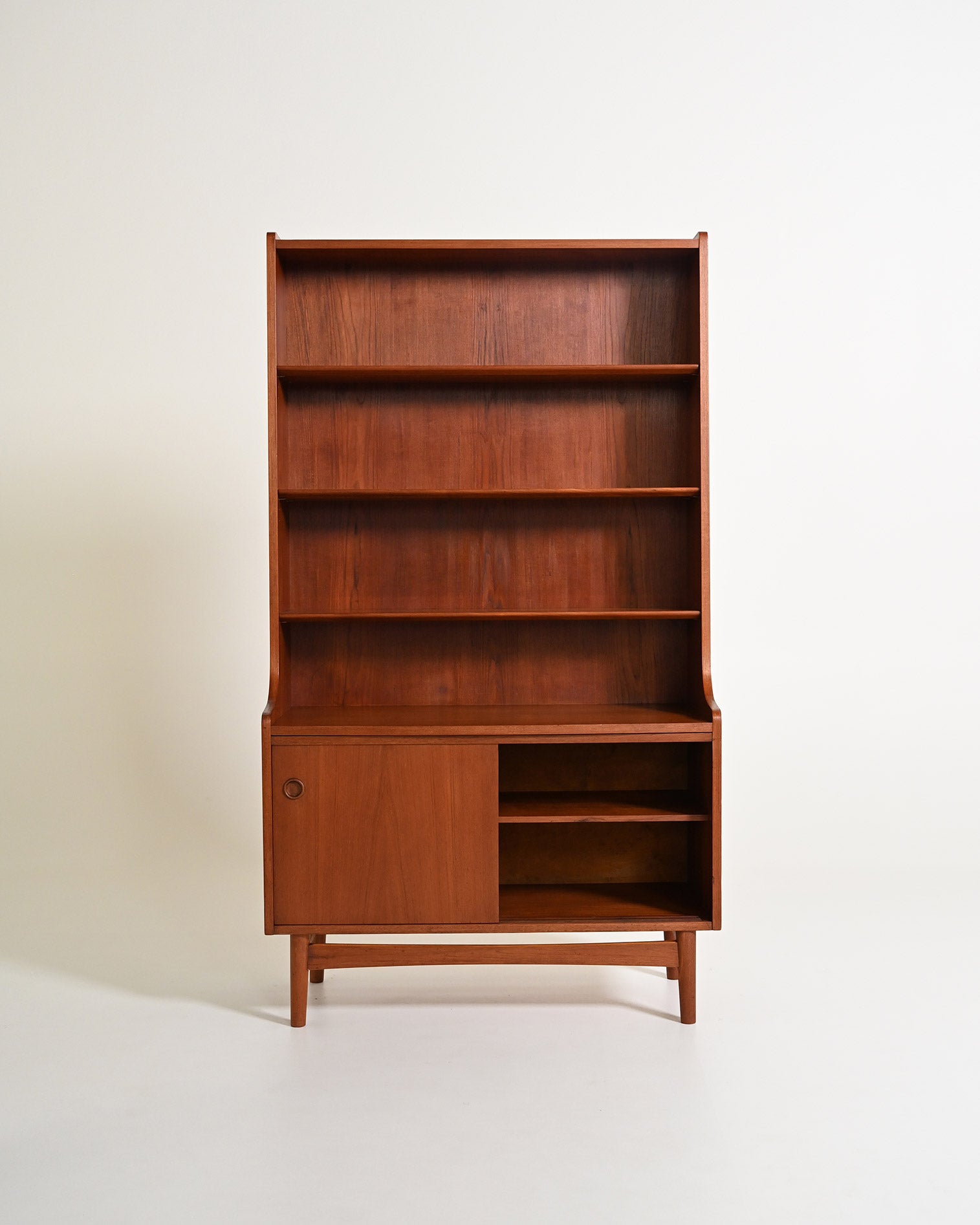 Libreria in teak di Johannes Sorth per Bornholms Møbelfabrik, anni '60