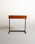Scrittoio in teak con struttura in metallo nero, produzione europea, anni ’60