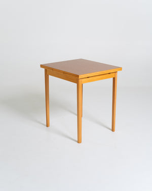 Tavolo da pranzo allungabile in faggio con top in laminato, Svezia, anni ’50-’60