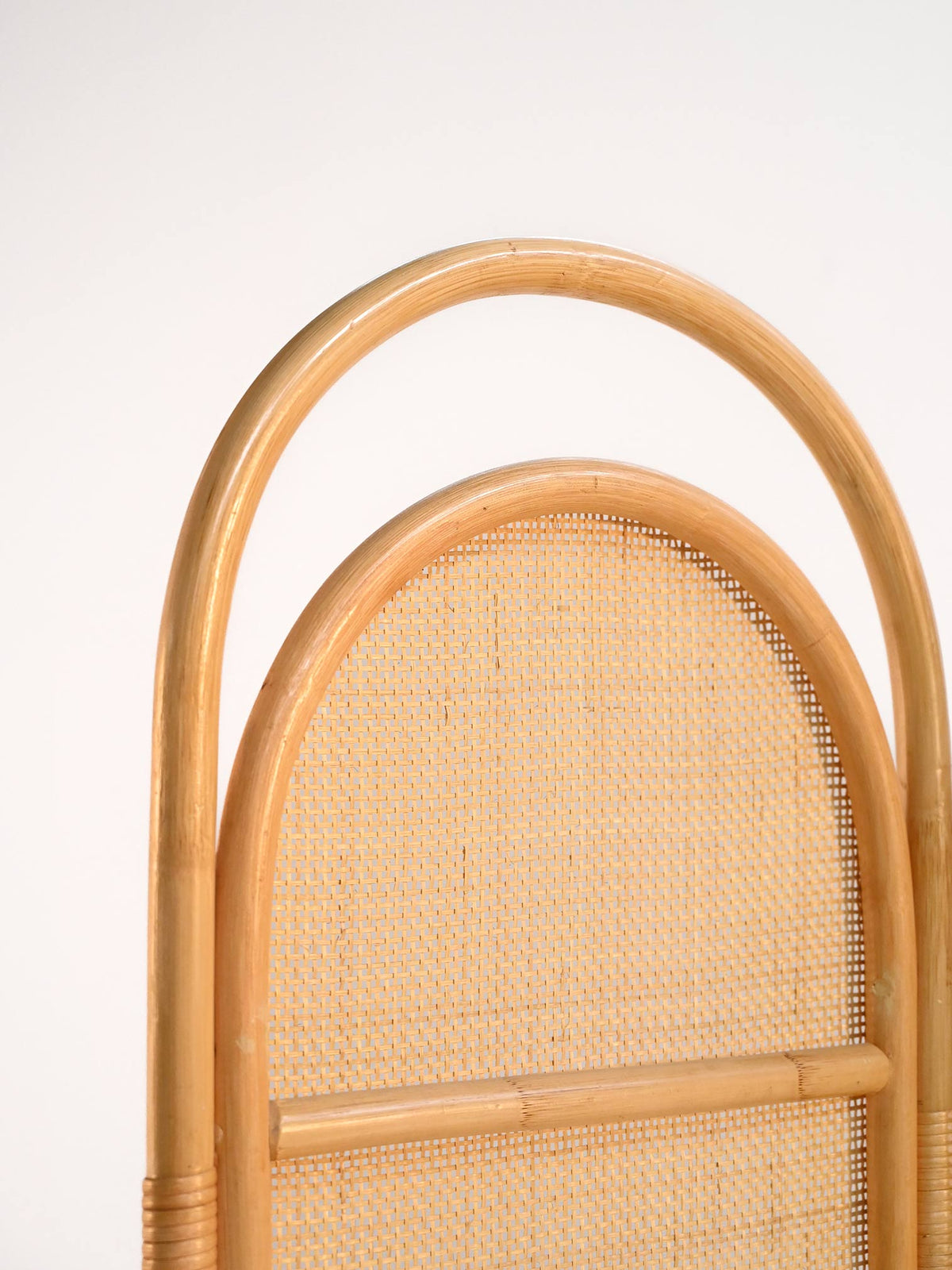 Paravento pieghevole in bambù e rattan, Scandinavia, seconda metà ‘900