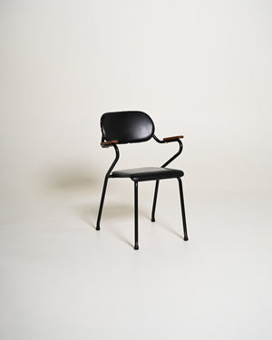 Sedia in teak di design scandinavo, anni '50