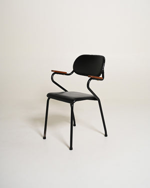 Sedia in teak di design scandinavo, anni '50