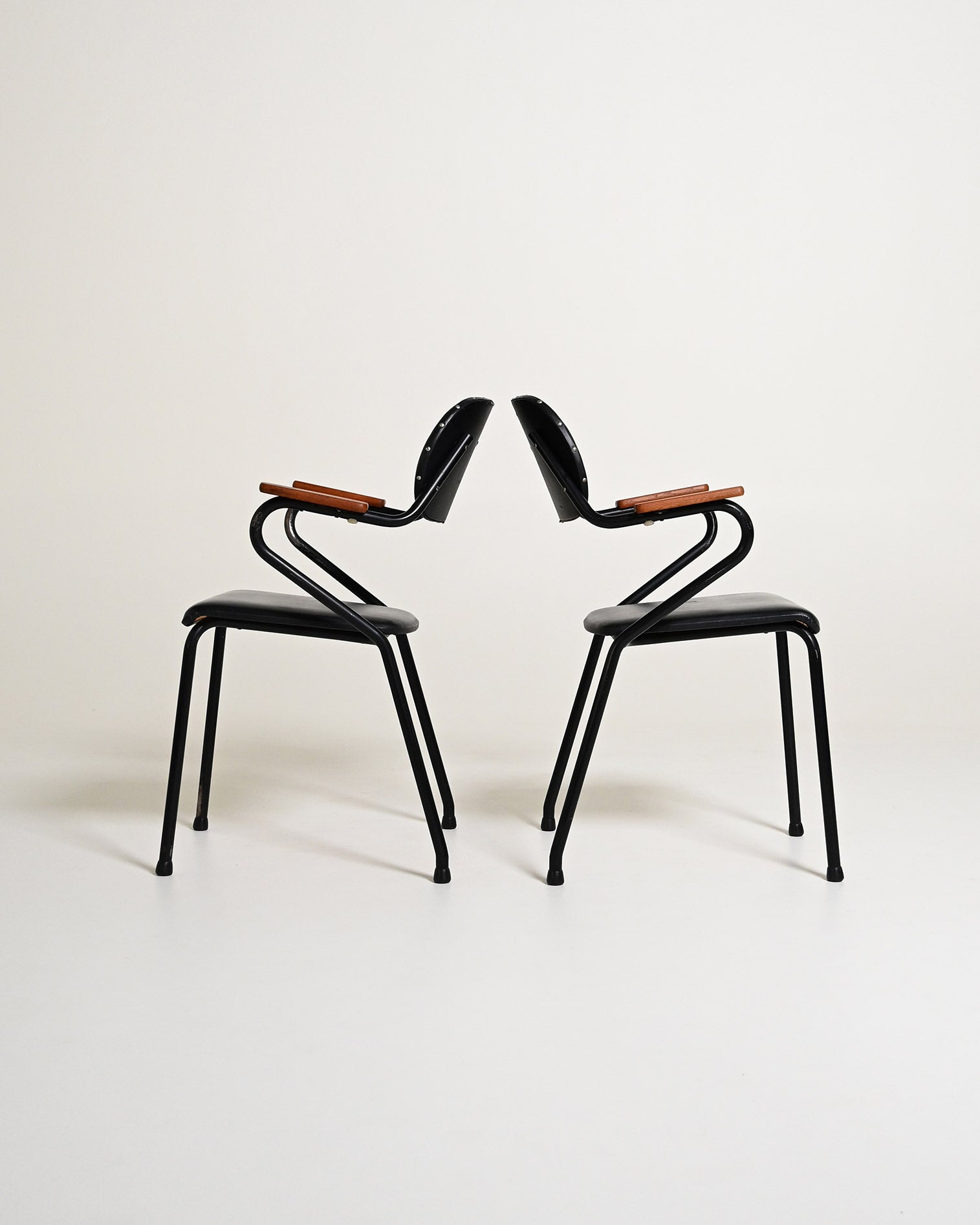 Sedia in teak di design scandinavo, anni '50