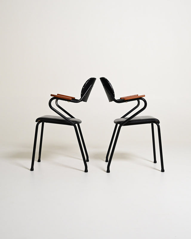 Sedia in teak di design scandinavo, anni '50